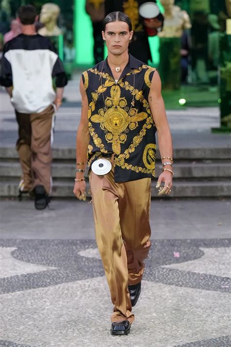 versace mens underwear runway|Versace runway prints.